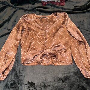 Abercrombie satin cropped top